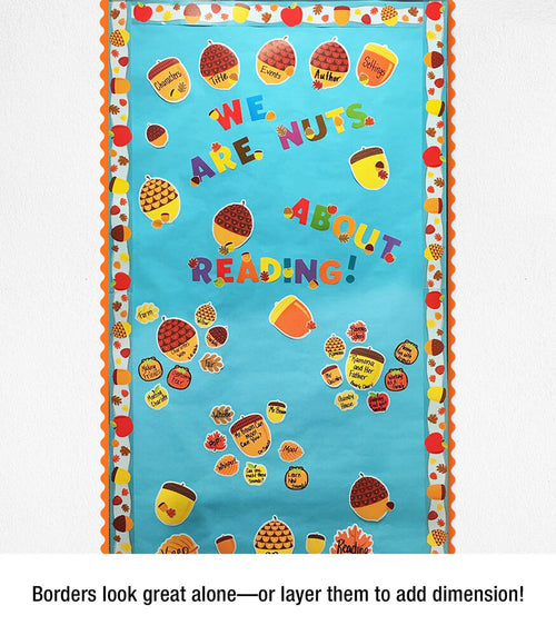 Apples & Acorns Straight Bulletin Board Borders | 12 strips