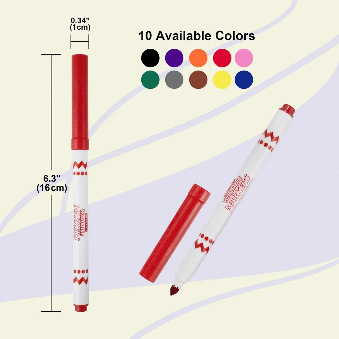 Color Super Tip | Washable Markers | pqt 10
