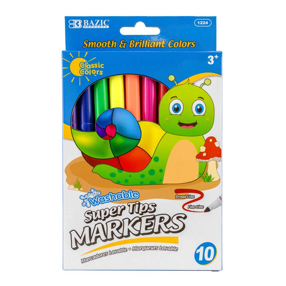 Color Super Tip | Washable Markers | pqt 10