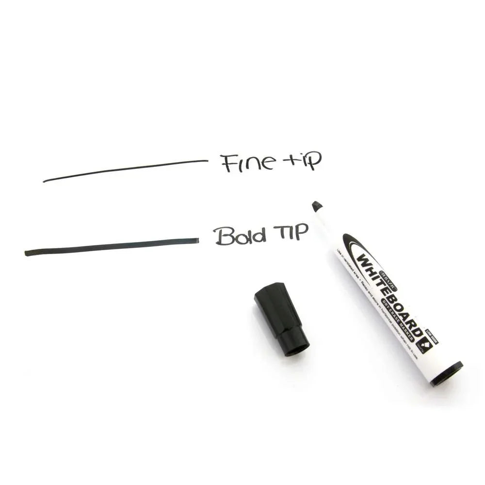 Dry Erase Marker Black Chisel 3pk