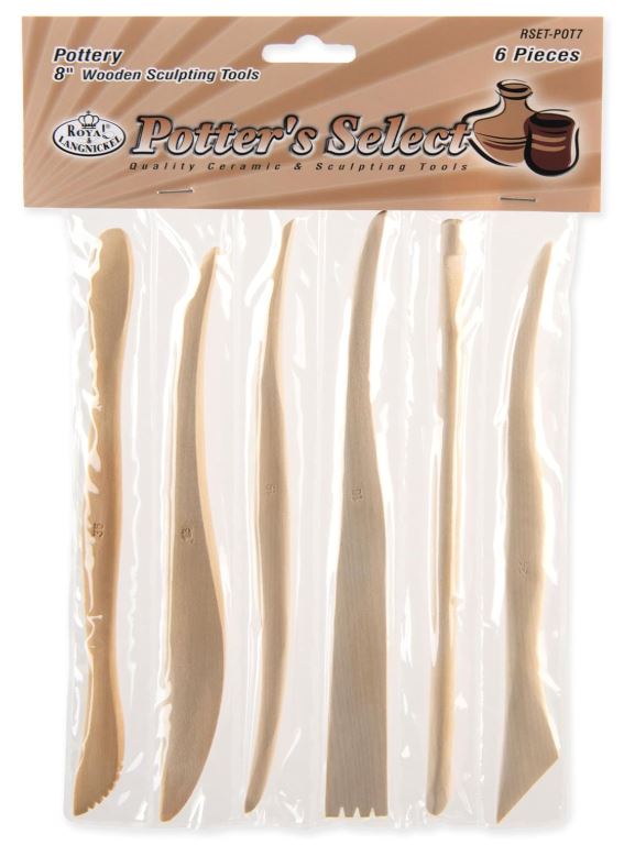 Wooden Sculpting Tools 8" Set 6 PCS