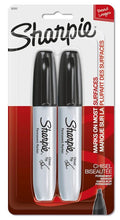 Sharpie Permanent Markers Large Chisel Tip Black Pkg. 2