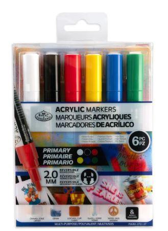 Acrylic 2.0 mm Primary Markers Pkg. 6