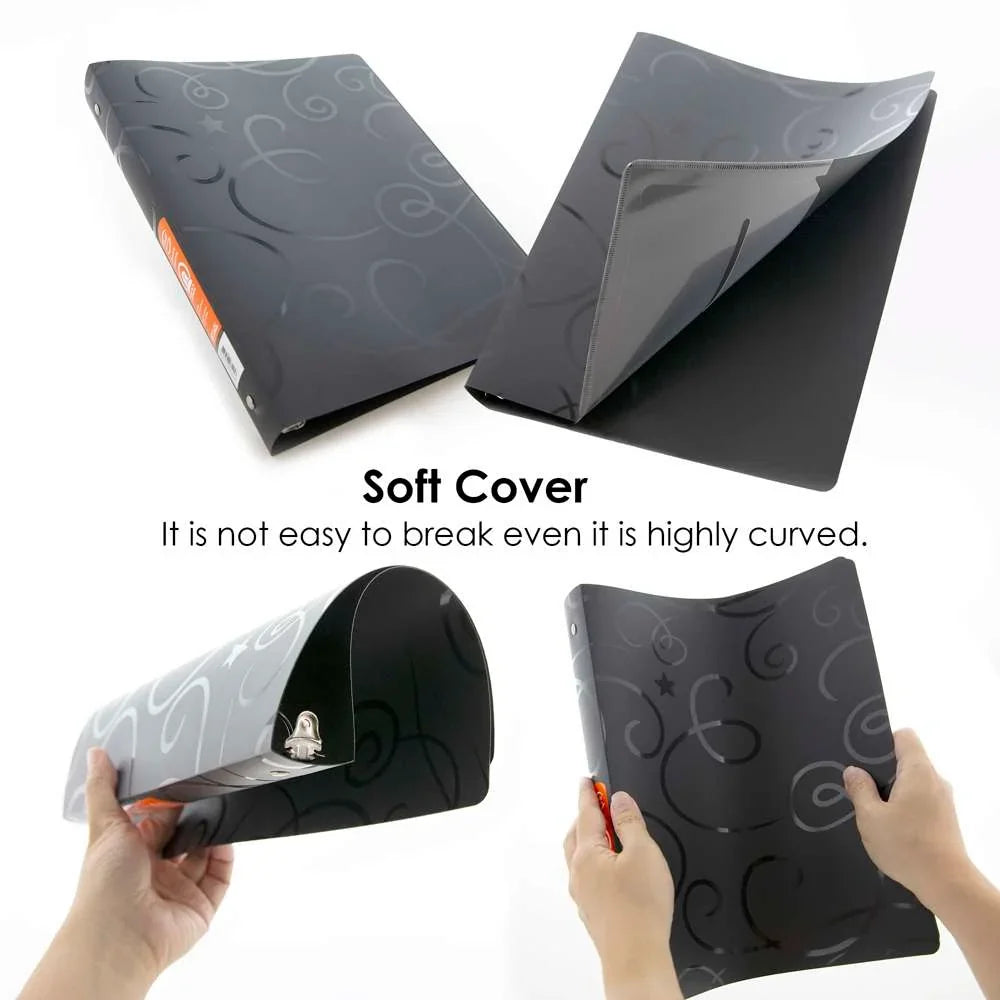 1" Swirl Poly 3-Ring Binder w/ Pocket