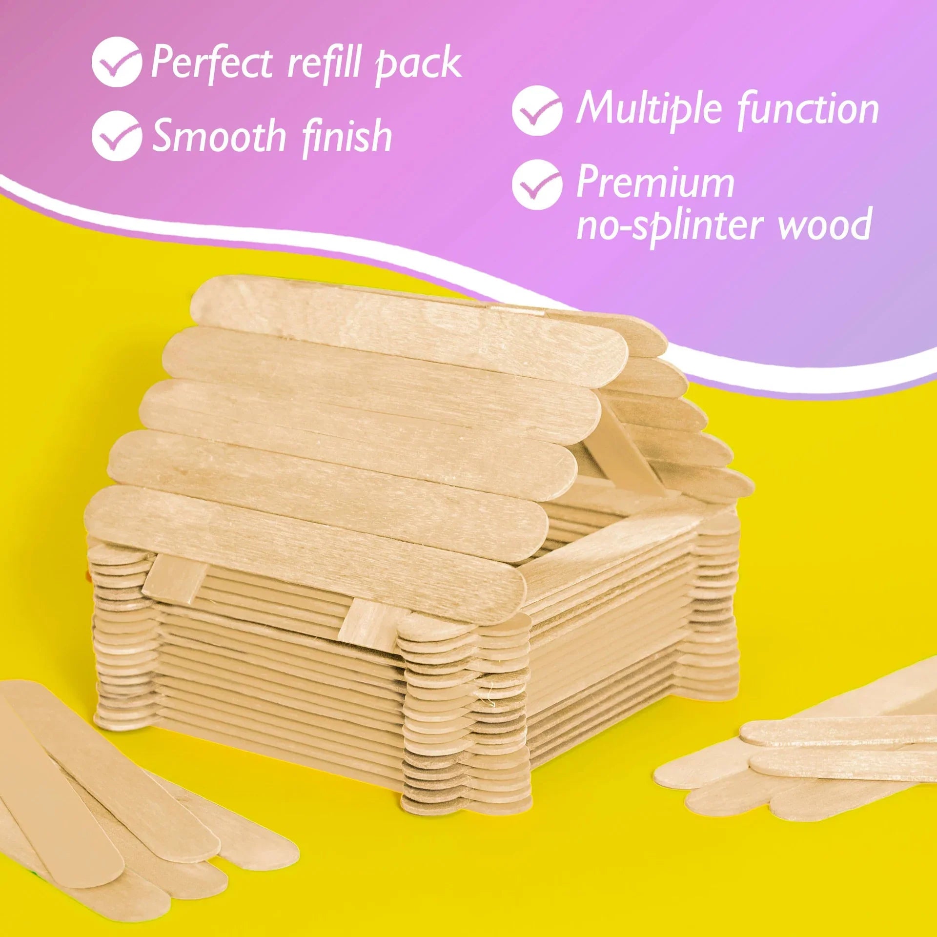 Jumbo Natural Craft Stick (500/Box)