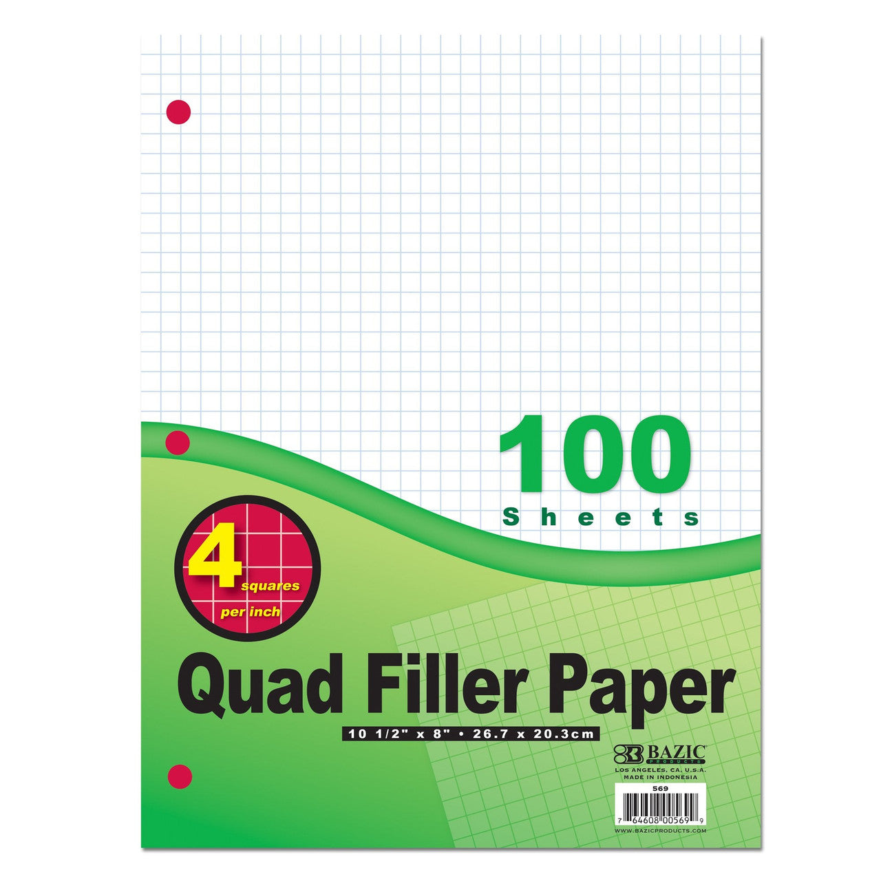 QUAD PAPER 4-1" 100 SHEET