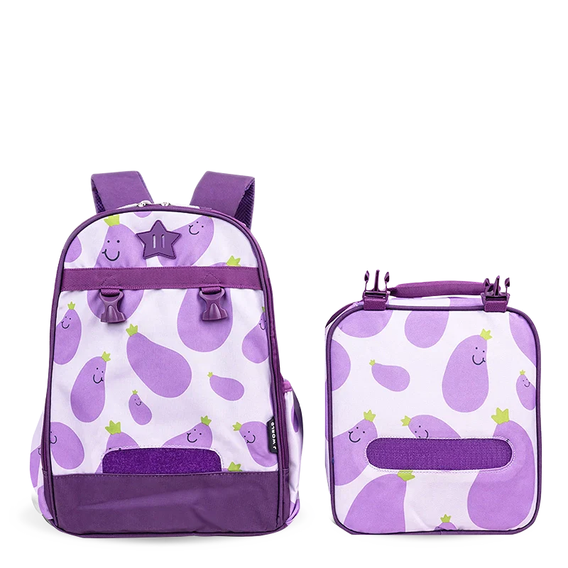 Duet Kids Backpack & Detachable Lunch Box Set |  Mr Eggplant