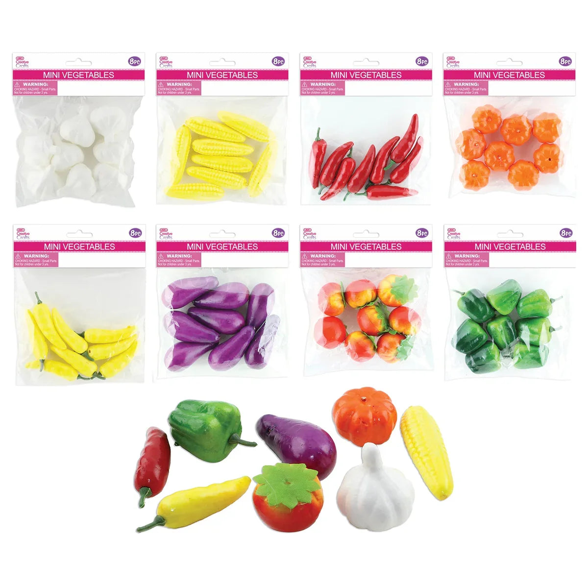 Vegetable Craft | 8 Asstd | Mini | 8pc